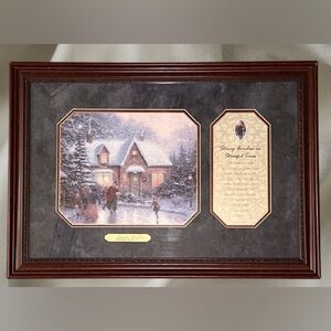 Thomas Kinkade Winter Wonderland Skaters Pond Art
